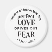 Ewige Liebe - 1 John 4:18 Biokunst Zitat Kunst Magnet (Vorne)