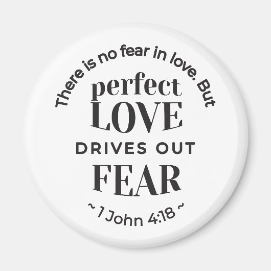 Ewige Liebe - 1 John 4:18 Biokunst Zitat Kunst Magnet (Vorne)