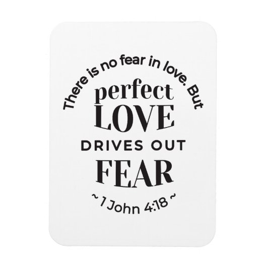 Ewige Liebe - 1 John 4:18 Biokunst Zitat Kunst Magnet (Vertikal)