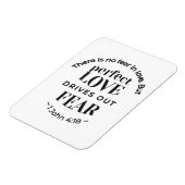 Ewige Liebe - 1 John 4:18 Biokunst Zitat Kunst Magnet (Linke Seite)