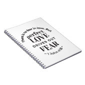 Ewige Liebe - 1 John 4:18 Biokunst Zitat Kunst Notizblock (Rechte Seite)