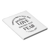 Ewige Liebe - 1 John 4:18 Biokunst Zitat Kunst Notizblock (angewinkelt)