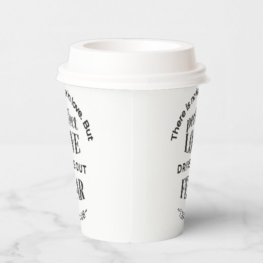 Ewige Liebe - 1 John 4:18 Biokunst Zitat Kunst Pappbecher (Rechts)