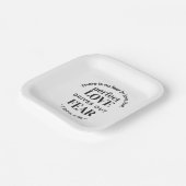 Ewige Liebe - 1 John 4:18 Biokunst Zitat Kunst Pappteller (Gewinkelt)