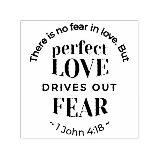 Ewige Liebe - 1 John 4:18 Biokunst Zitat Kunst Permastempel (Design)