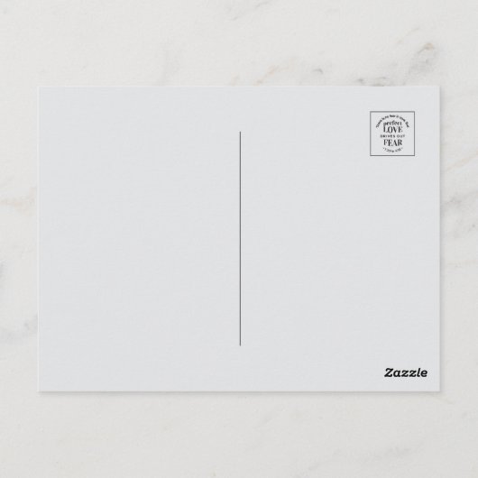 Ewige Liebe - 1 John 4:18 Biokunst Zitat Kunst Postkarte (Rückseite)