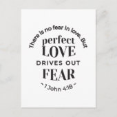 Ewige Liebe - 1 John 4:18 Biokunst Zitat Kunst Postkarte (Vorderseite)