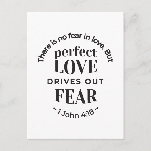 Ewige Liebe - 1 John 4:18 Biokunst Zitat Kunst Postkarte (Vorderseite)