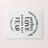 Ewige Liebe - 1 John 4:18 Biokunst Zitat Kunst Puzzle (Horizontal)