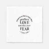 Ewige Liebe - 1 John 4:18 Biokunst Zitat Kunst Serviette (Vorderseite)