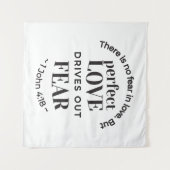 Ewige Liebe - 1 John 4:18 Biokunst Zitat Kunst Wandteppich (Vorderseite (Horizontal))