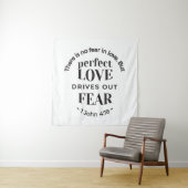 Ewige Liebe - 1 John 4:18 Biokunst Zitat Kunst Wandteppich (Beispiel)