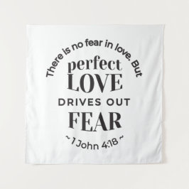 Ewige Liebe - 1 John 4:18 Biokunst Zitat Kunst Wandteppich