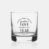 Ewige Liebe - 1 John 4:18 Biokunst Zitat Kunst Whiskyglas (Rückseite)