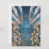 Ewige Liebe Barockblume Einladung zur Hochzeit (Vorderseite)