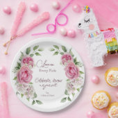 Ewige Liebe blüht Hochzeitspapierplatte Pappteller (Party)