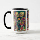 Ewige Liebe bricht hier! ☕ 💀 ❤️ Tarot Lovers Tasse (Links)
