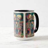 Ewige Liebe bricht hier! ☕ 💀 ❤️ Tarot Lovers Tasse (VorderseiteRechts)