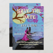 Ewige Liebe Cherry Blossom Save the Date (Vorne/Hinten)
