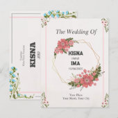 Ewige Liebe : Einfache Einladung zur Hochzeit Postkarte (Vorne/Hinten)