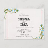 Ewige Liebe : Einfache Einladung zur Hochzeit Postkarte (Rückseite)