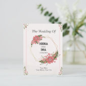 Ewige Liebe : Einfache Einladung zur Hochzeit Postkarte (Stehend Vorderseite)