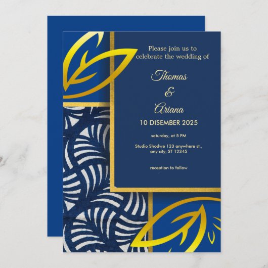 Ewige Liebe - Einladung zur Hochzeit (Vorne/Hinten)