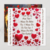 Ewige Liebe entfesselt: Valentinstag-Karte Einladung (Vorne/Hinten)