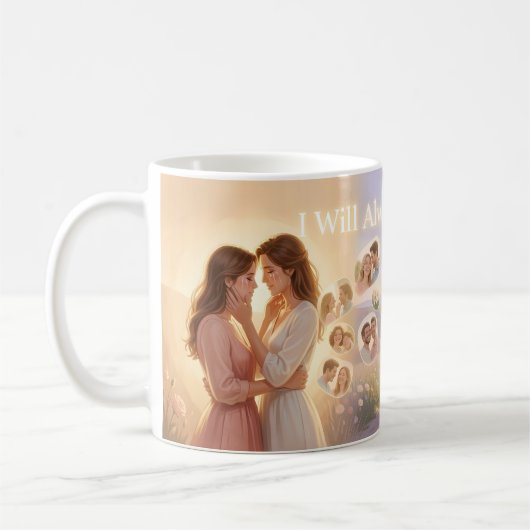 Ewige Liebe, ewiger Abschied Kunstbecher Kaffeetasse (Links)