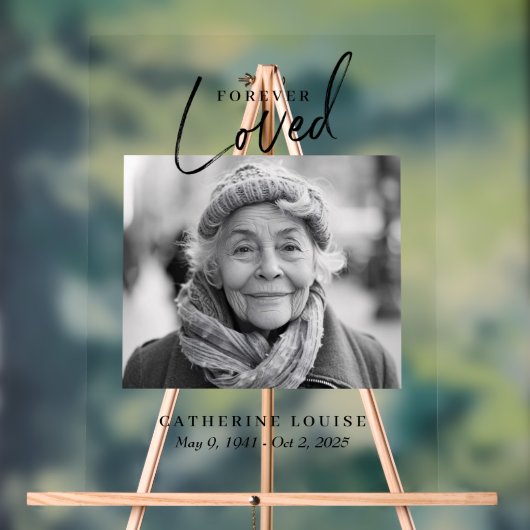 Ewige Liebe Feier des Lebens Begrüßung Acrylschild (Neutral)