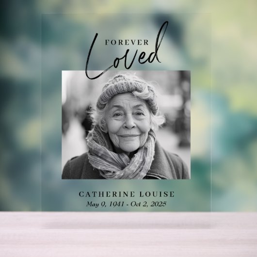 Ewige Liebe Feier des Lebens Begrüßung Acrylschild