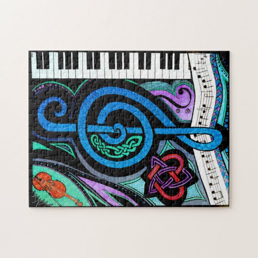 Ewige Liebe für Musik - Jig-Saw-Puzzle Puzzle (Horizontal)
