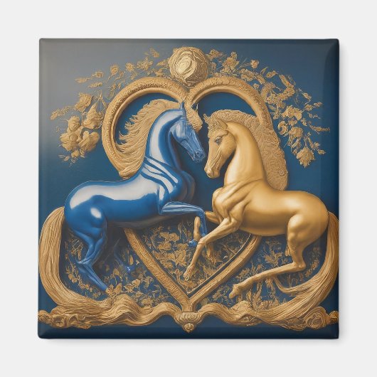 Ewige Liebe: Goldene Embrace Magnet (Vorne)