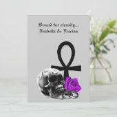 Ewige Liebe Gothic Vampire Hochzeit Einladung (Stehend Vorderseite)