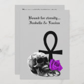 Ewige Liebe Gothic Vampire Hochzeit Einladung (Vorne/Hinten)