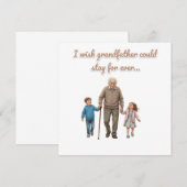 Ewige Liebe Großvater und Enkelkinder Einladung (Vorne/Hinten)