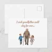 Ewige Liebe Großvater und Enkelkinder Postkarte (Vorne/Hinten)