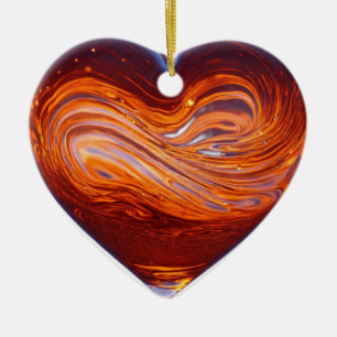 ""Ewige Liebe: Handgearbeitete Keramik Herzverzier Ornament