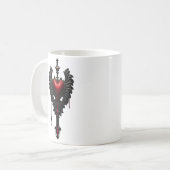 Ewige Liebe im Schatten der gotischen Finsternis. Kaffeetasse (Vorderseite Links)