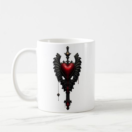 Ewige Liebe im Schatten der gotischen Finsternis. Kaffeetasse (Links)