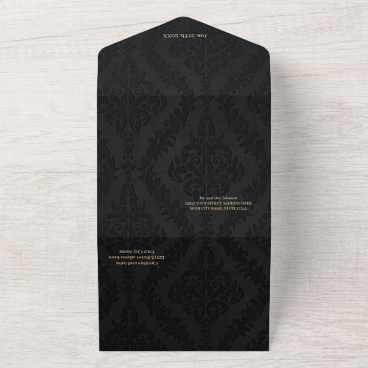 Ewige Liebe im Schatten der Rose. All In One Einladung (Außenbereich)