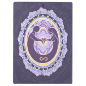 Ewige Liebe Mandala Klemmbrett (Rückseite)