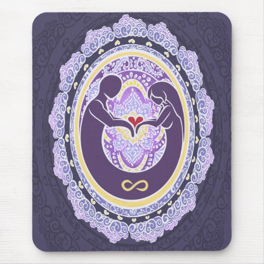 Ewige Liebe Mandala Mousepad (Vorne)