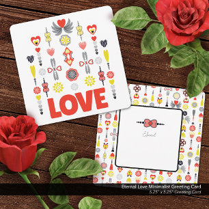 Ewige Liebe Minimalistische Grußkarte