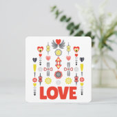 Ewige Liebe Minimalistische Grußkarte (Stehend Vorderseite)