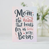 "Ewige Liebe: Muttertagskarte" Dankeskarte (Stehend Vorderseite)