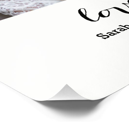 Ewige Liebe | Personalisiertes Hochzeitsstift Foto (Ecke)