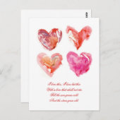 Ewige Liebe Postkarte (Vorne/Hinten)