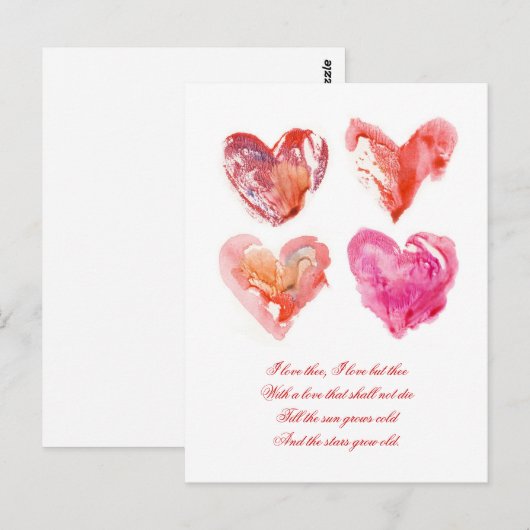 Ewige Liebe Postkarte (Vorne/Hinten)