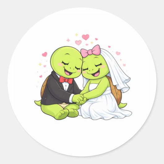 Ewige Liebe Runder Aufkleber (Vorderseite)